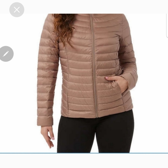 32 Degrees Ladies Down Jacket ~ taupe - Picture 3 of 7